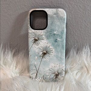 Floral Pattern Phone Case - Blue and White